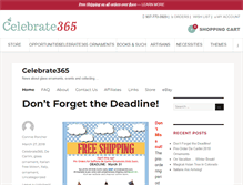 Tablet Screenshot of celebrate365.com